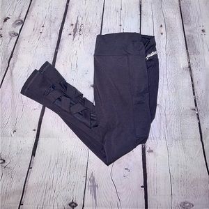 Justice Gray Athletic Leggings with Ankle detail 14/16 Plus
